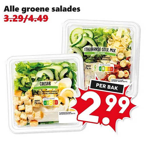 Alle groene salades