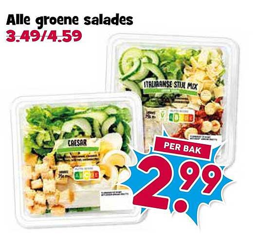 Alle groene salades
