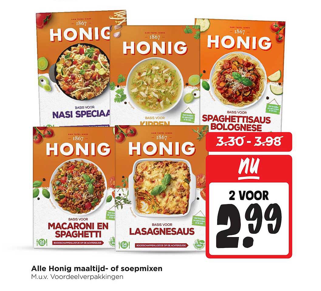 Alle Honig maaltijd- of soepmixen