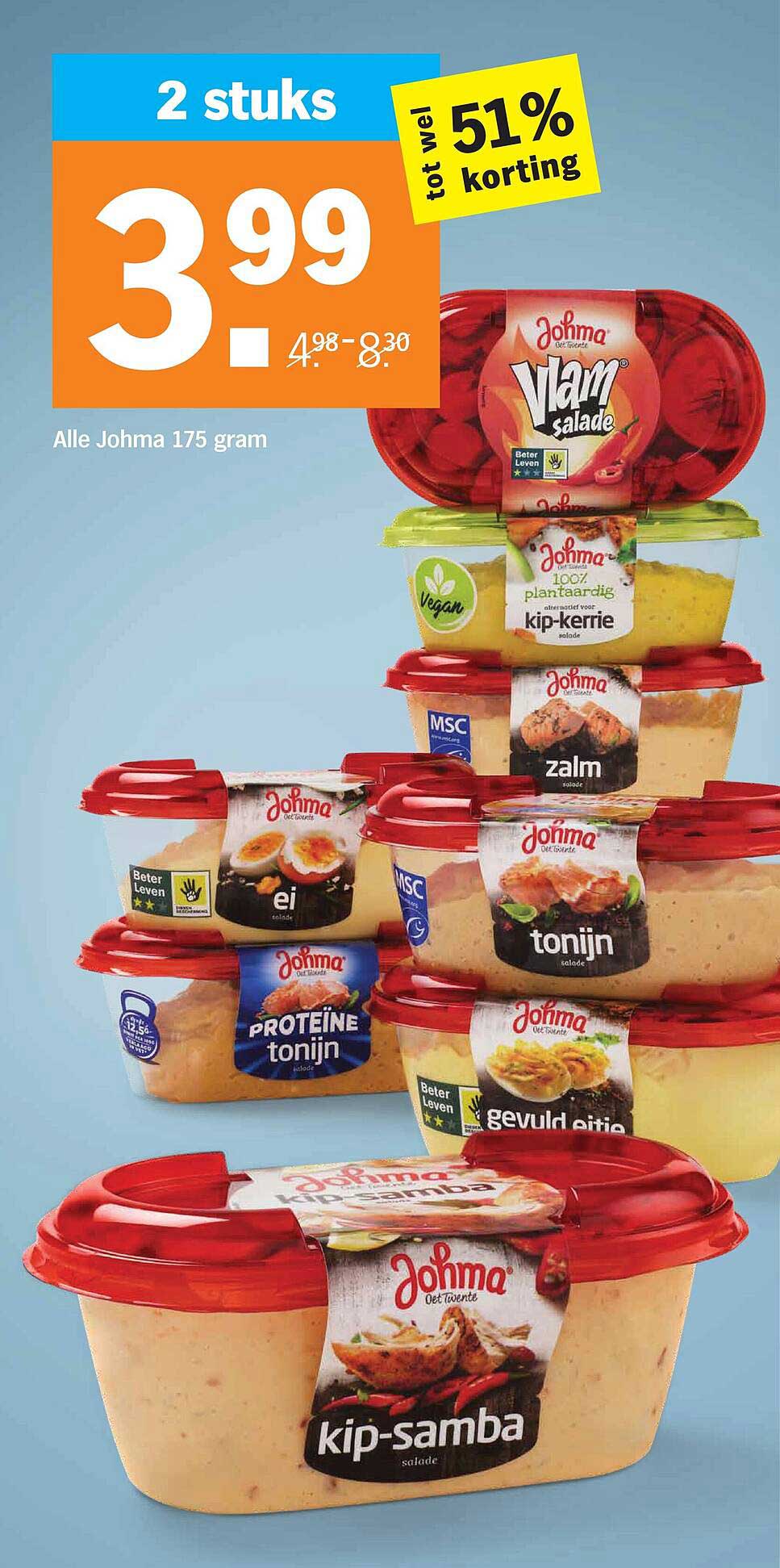 Alle Johma 175 gram 2 stuks tot wel 51% korting
