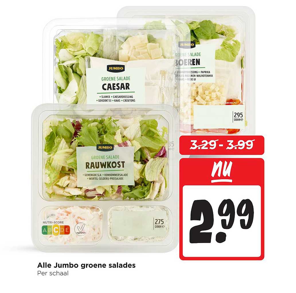 Alle Jumbo groene salades