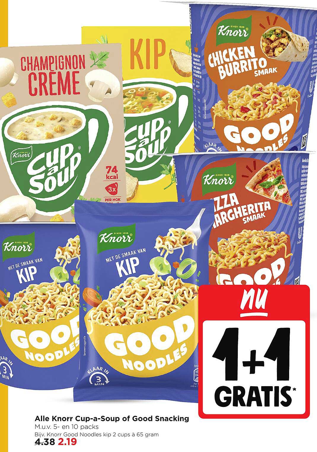 Alle Knorr Cup-a-Soup of Good Snacking 1+1 GRATIS