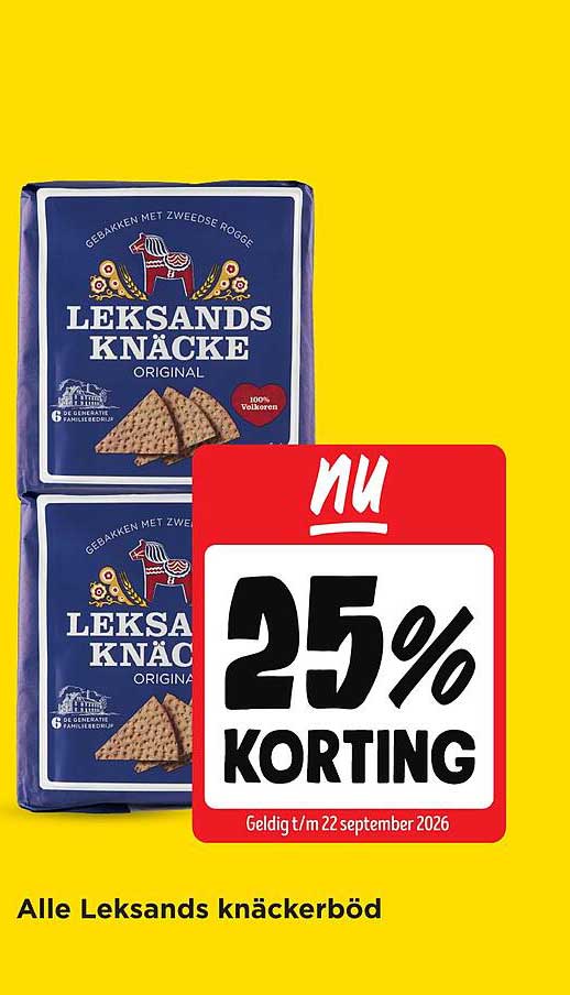 Alle Leksands knäckerböd 25% korting