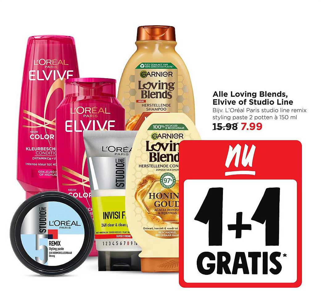 Alle Loving Blends, Elvive of Studio Line 1+1 gratis
