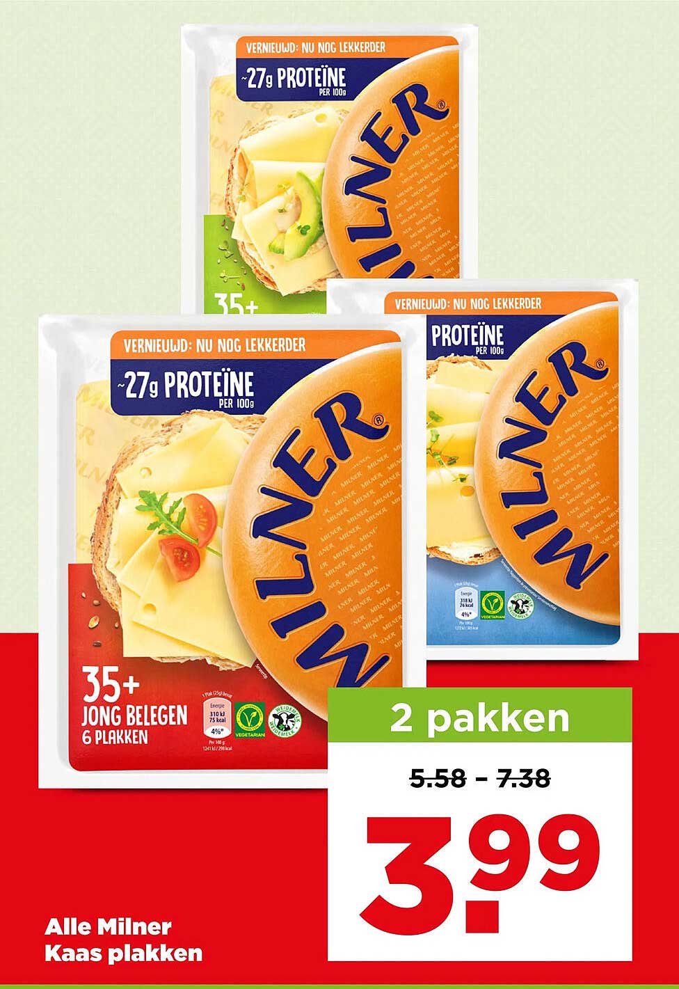 Alle Milner Kaas plakken 2 pakken