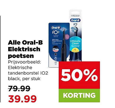 Alle Oral-B Elektrisch poetsen 50% KORTING