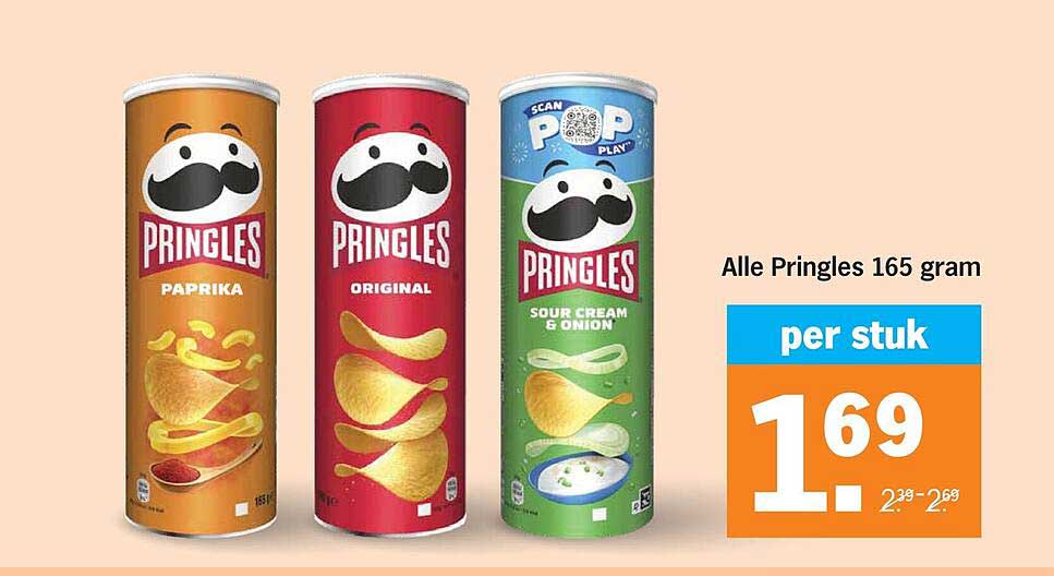 Alle Pringles 165 gram per stuk