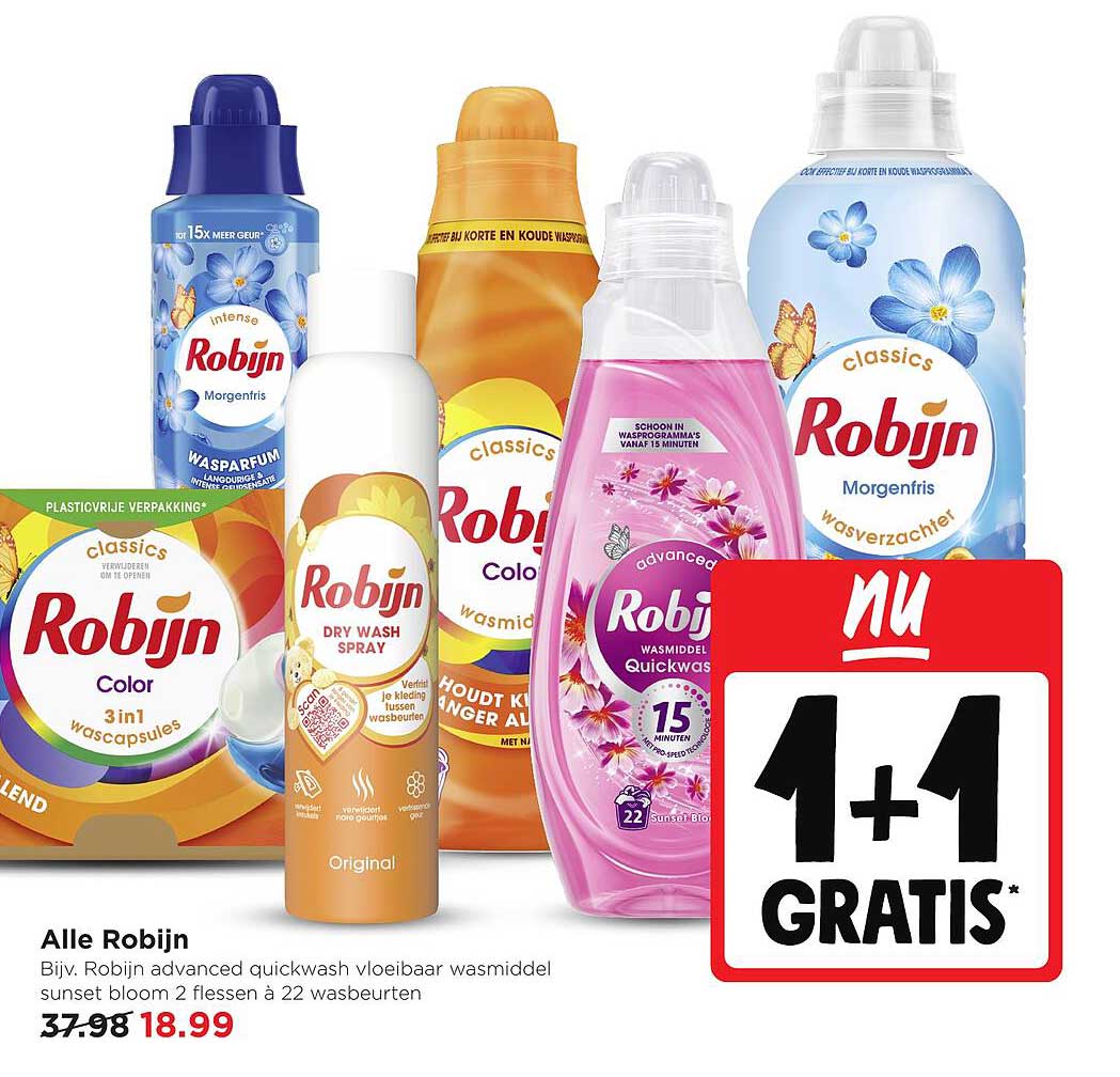 Alle Robijn 1+1 GRATIS