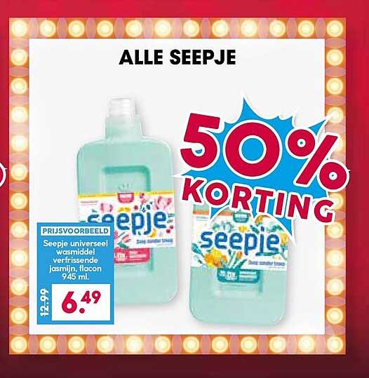 ALLE SEEPJE 50% KORTING