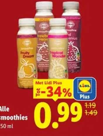 Alle smoothies 250 ml