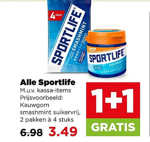 Alle Sportlife 1+1 GRATIS