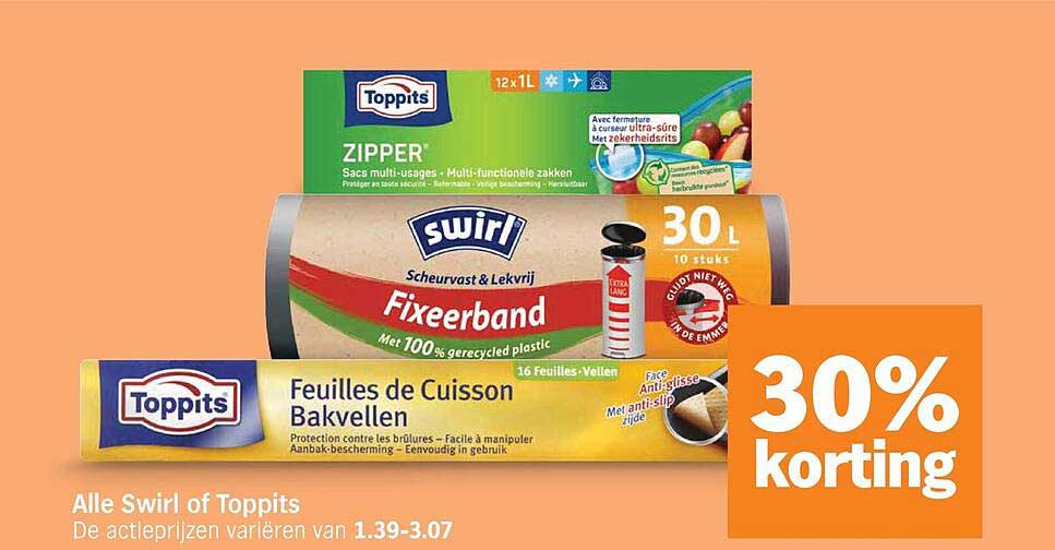 Alle Swirl of Toppits 30% korting