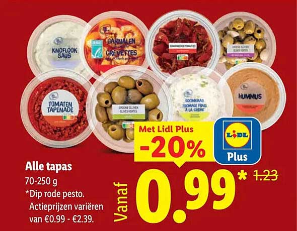 Alle tapas -20%
