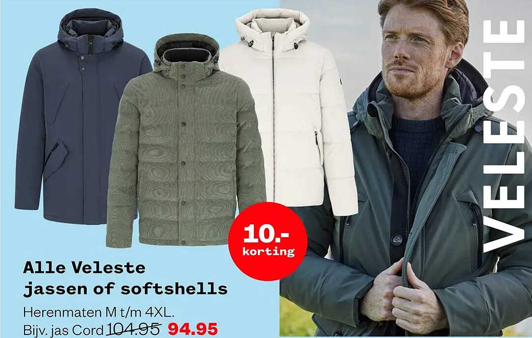 Alle Veste jassen of softshells 10.- korting