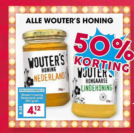 ALLE WOUTER'S HONING 50% KORTING