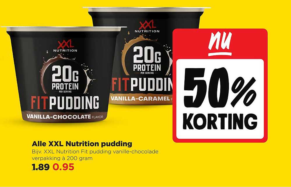 Alle XXL Nutrition pudding 50% KORTING