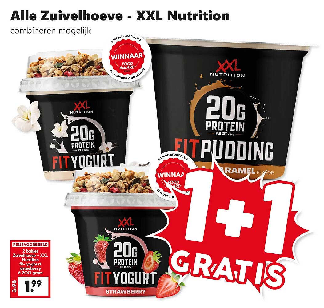 Alle Zuivelhoeve - XXL Nutrition combineren mogelijk 1+1 gratis