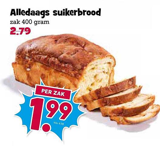 Alledaags suikerbrood zak 400 gram