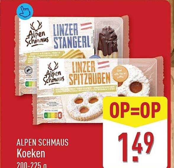 ALPEN SCHMAUS Koeken 200-225 g OP=OP