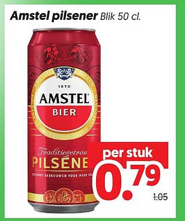 Amstel pilsener Blik 50 cl.