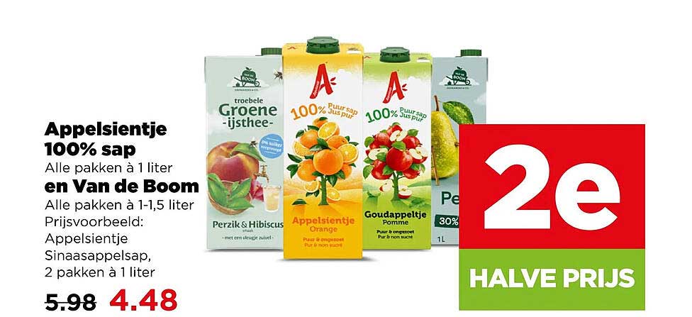 Appelsientje 100% sap 2e halve prijs