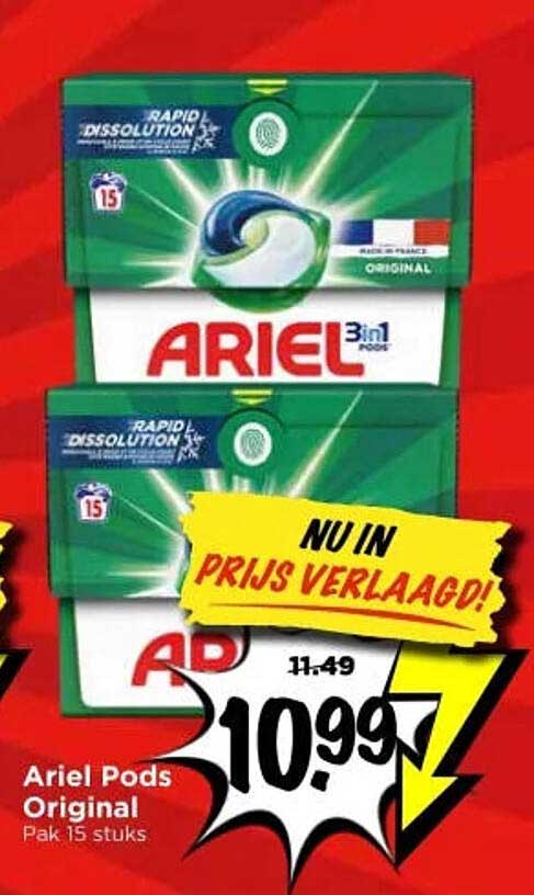 Ariel Pods Original Pak 15 stuks NU IN PRIJS VERLAAGD!