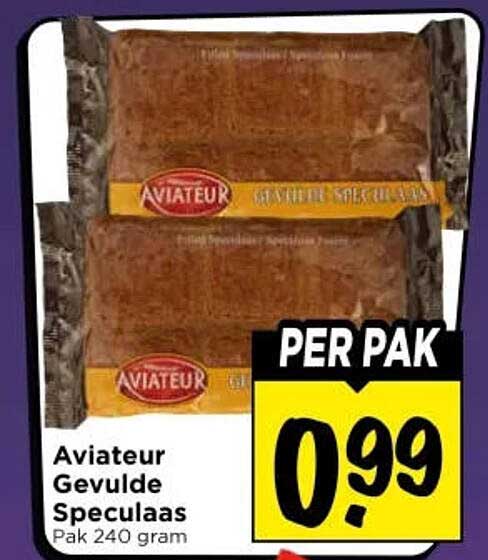 Aviateur Gevulde Speculaas Pak 240 gram