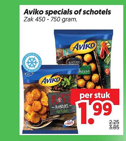 Aviko specials of schotels Zak 450 - 750 gram.