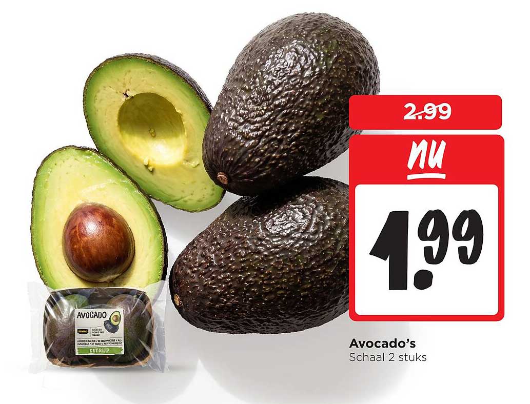 Avocado’s Schaal 2 stuks