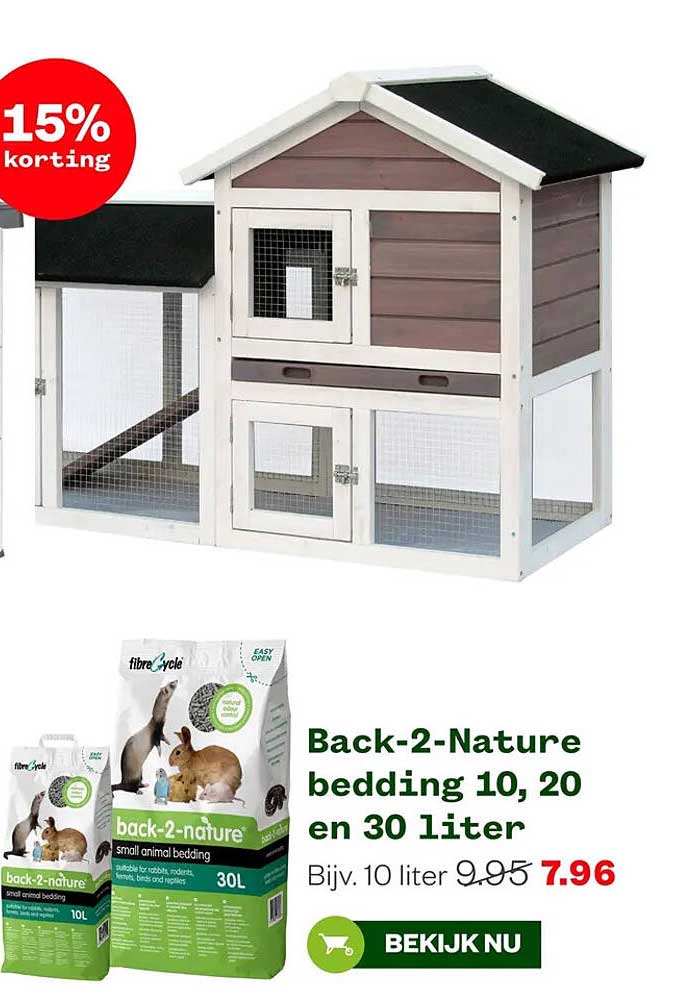 Back-2-Nature bedding 10, 20 en 30 liter
