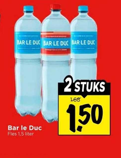 Bar le Duc Fles 1,5 liter 2 STUKS