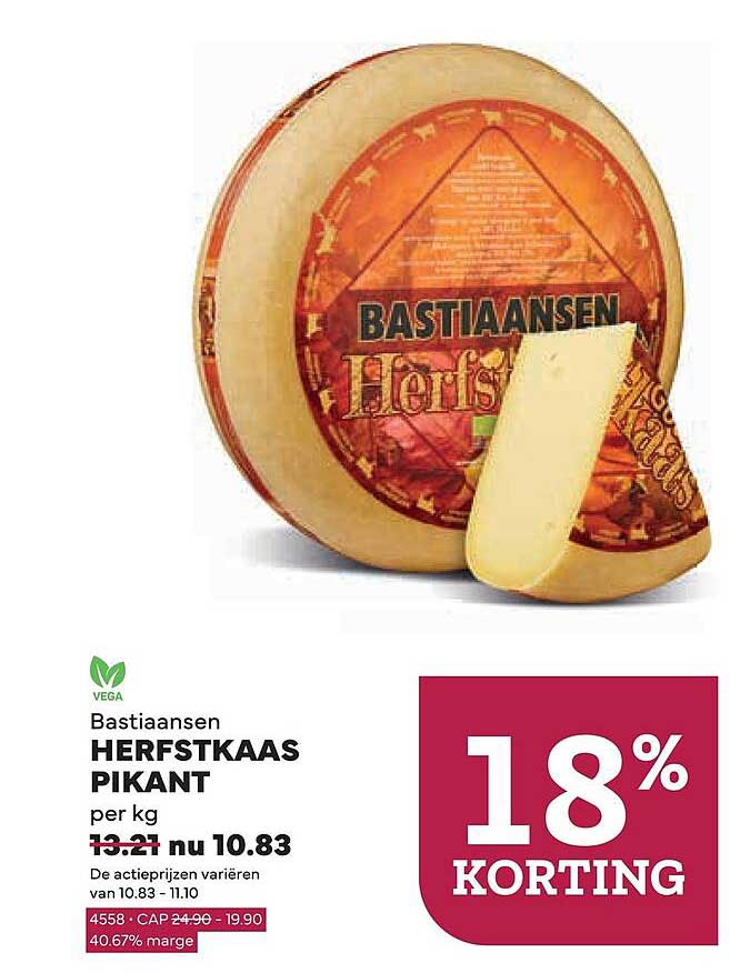 Bastiaansen HERFSTKAAS PIKANT 18% KORTING