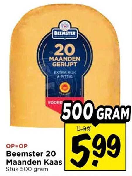 Beemster 20 Maanden Kaas Stuk 500 gram