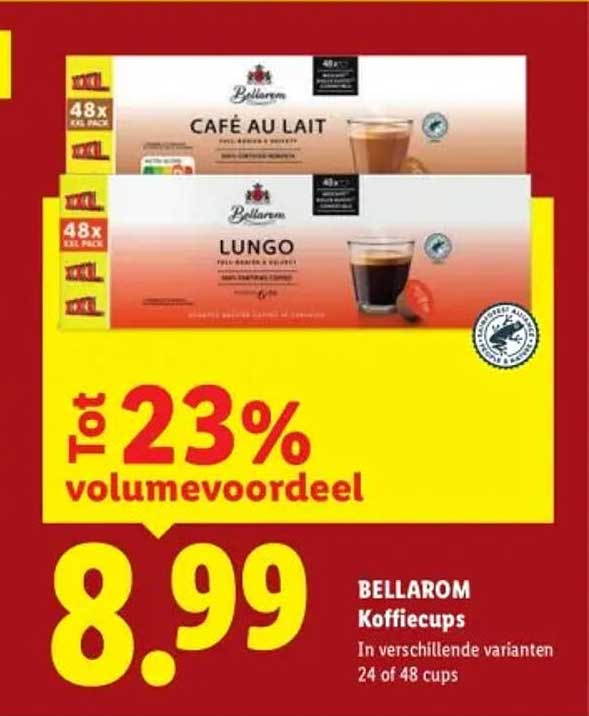 Bellarom Koffiecups In verschillende varianten 24 of 48 cups Tot 23% volumevoordeel