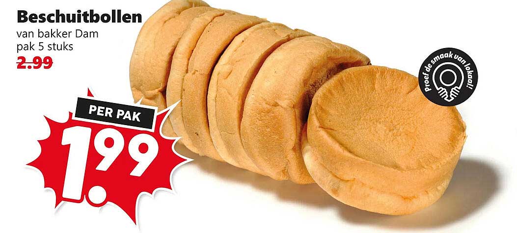 Beschuitbollen van bakker Dam pak 5 stuks