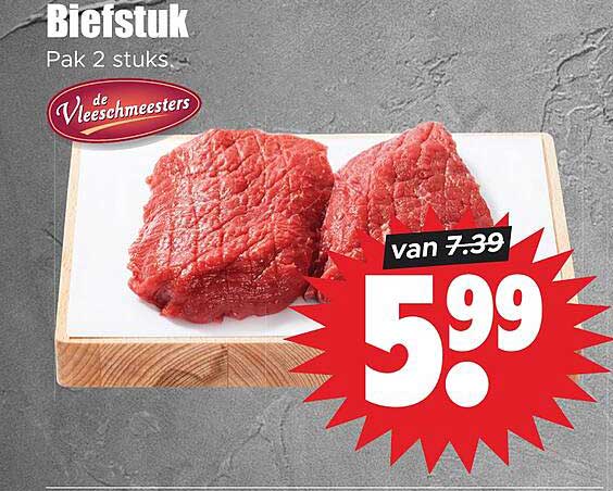 Biefstuk Pak 2 stuks de Vleesmeesters
