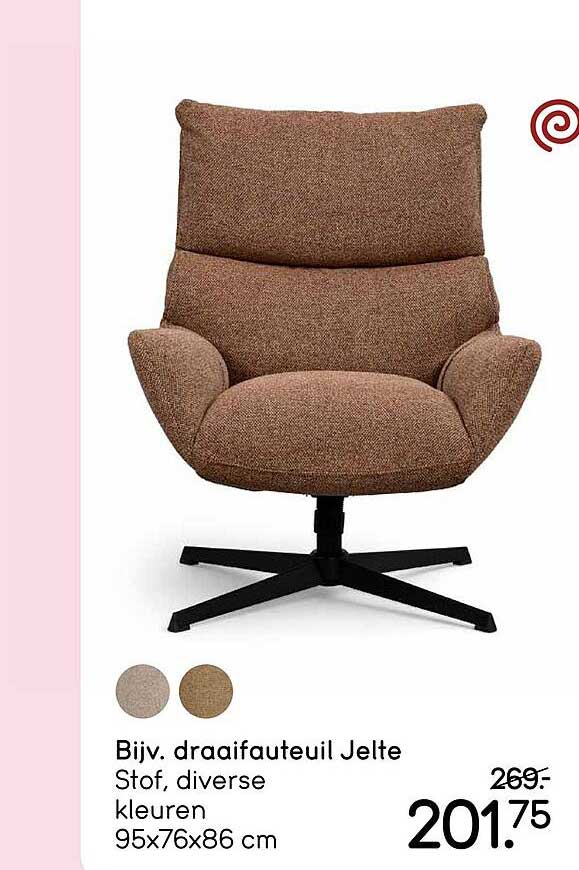 Bijv. draaifauteuil Jelte