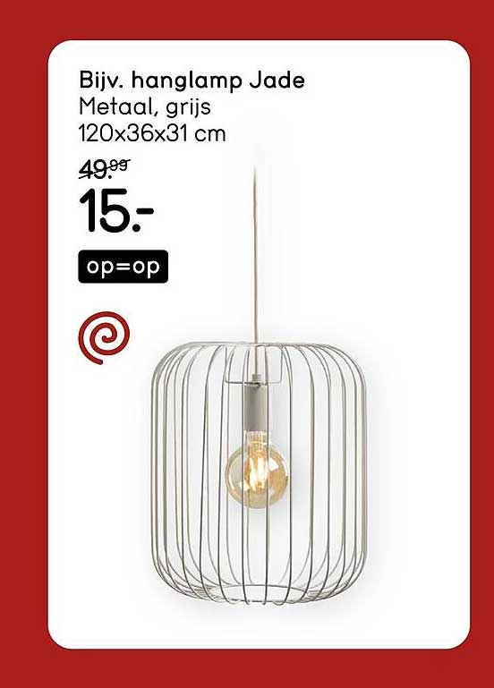 Bijv. hanglamp Jade Metaal, grijs 120x36x31 cm