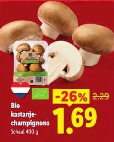 Bio kastanje-champignons Schaal 400 g
