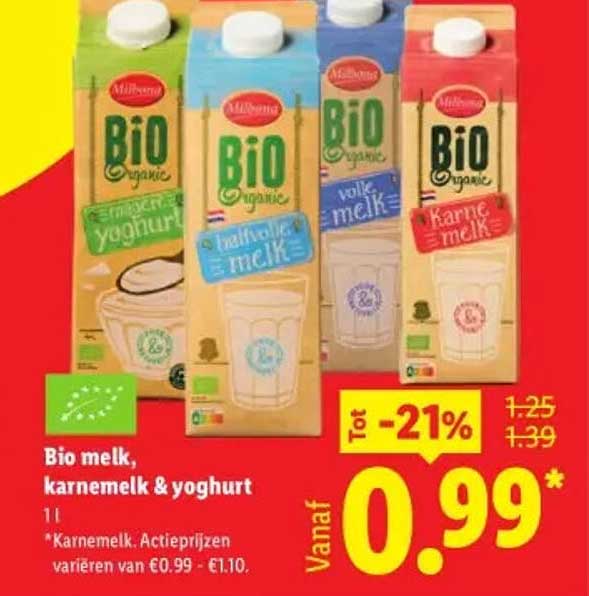 Bio melk, karnemelk & yoghurt
