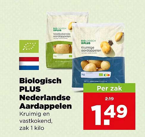 Biologisch PLUS Nederlandse Aardappelen
