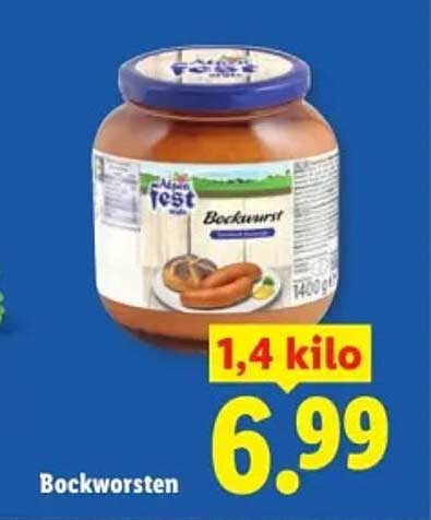 Bockworsten 1,4 kilo