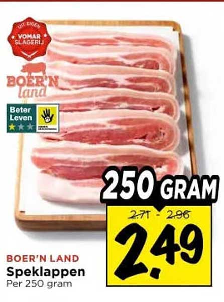 BOER’N LAND Speklappen Per 250 gram