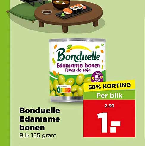 Bonduelle Edamame bonen 58% KORTING