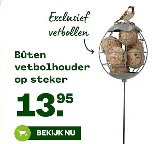 Buiten vetbolhouder op steker