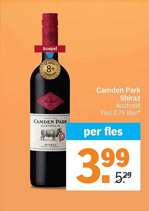 Camden Park Shiraz Australië Fles 0.75 liter* per fles