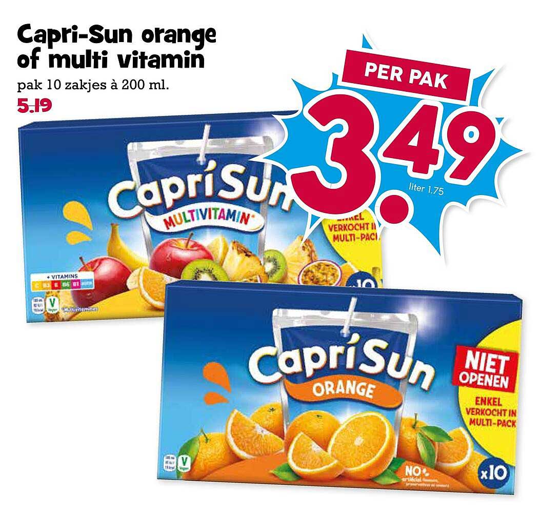 Capri-Sun orange of multi vitamin