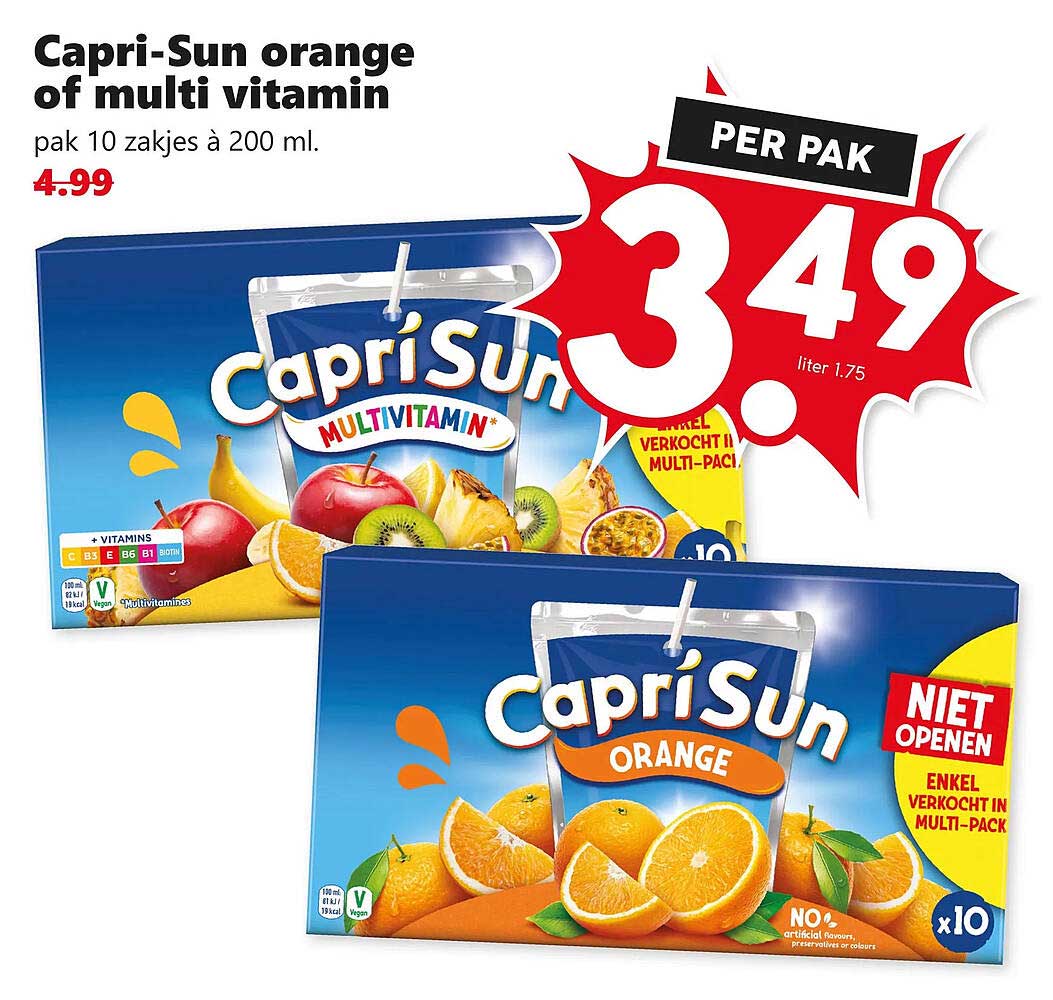 Capri-Sun orange of multi vitamin