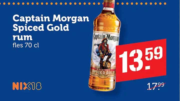 Captain Morgan Spiced Gold rum fles 70 cl