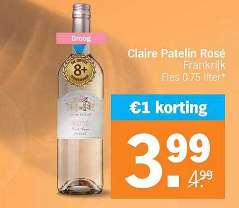 Claire Patelin Rosé Frankrijk Fles 0.75 liter* €1 korting